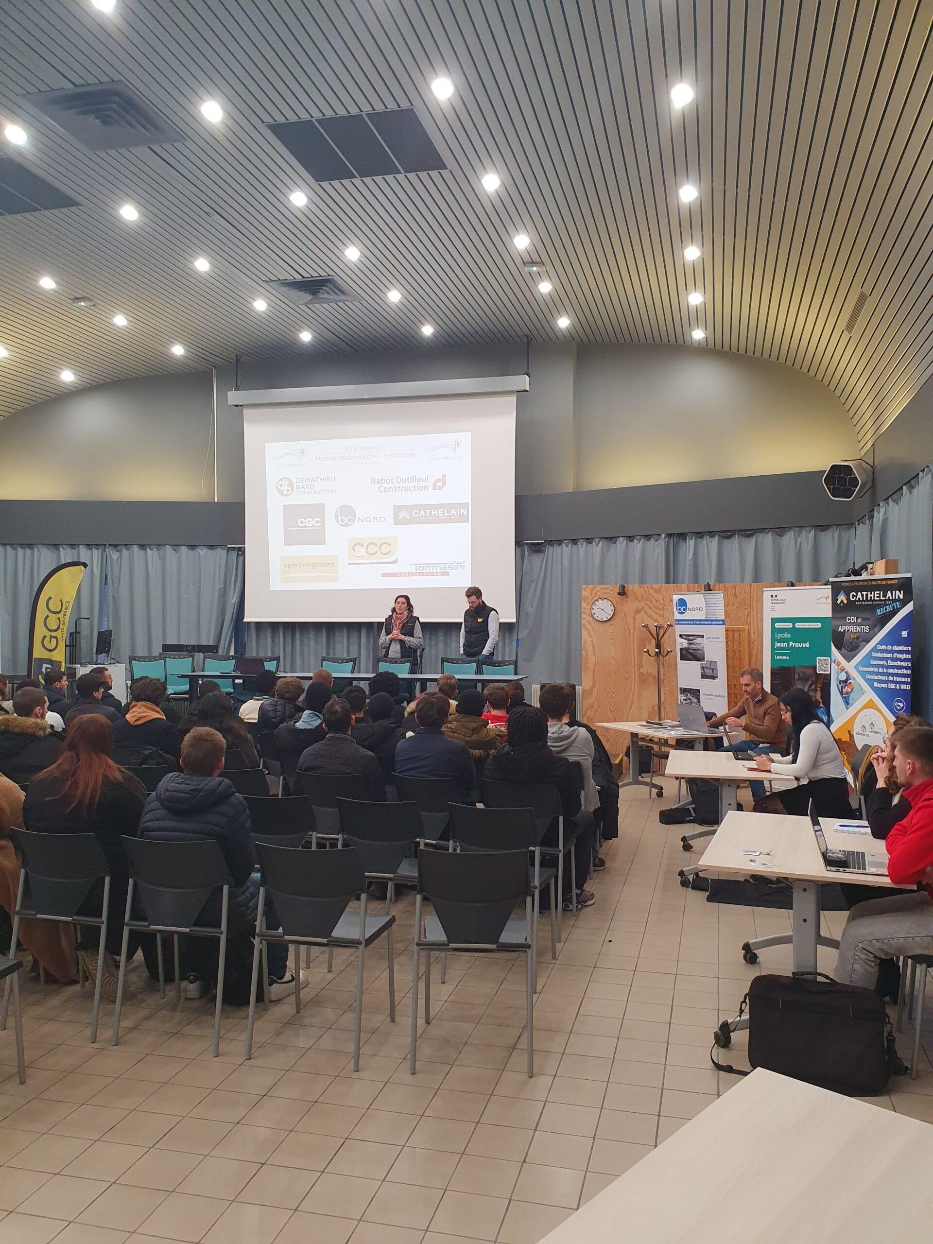 Forum école entreprises des BTS Bâtiment – Lycée Jean Prouvé de Lomme