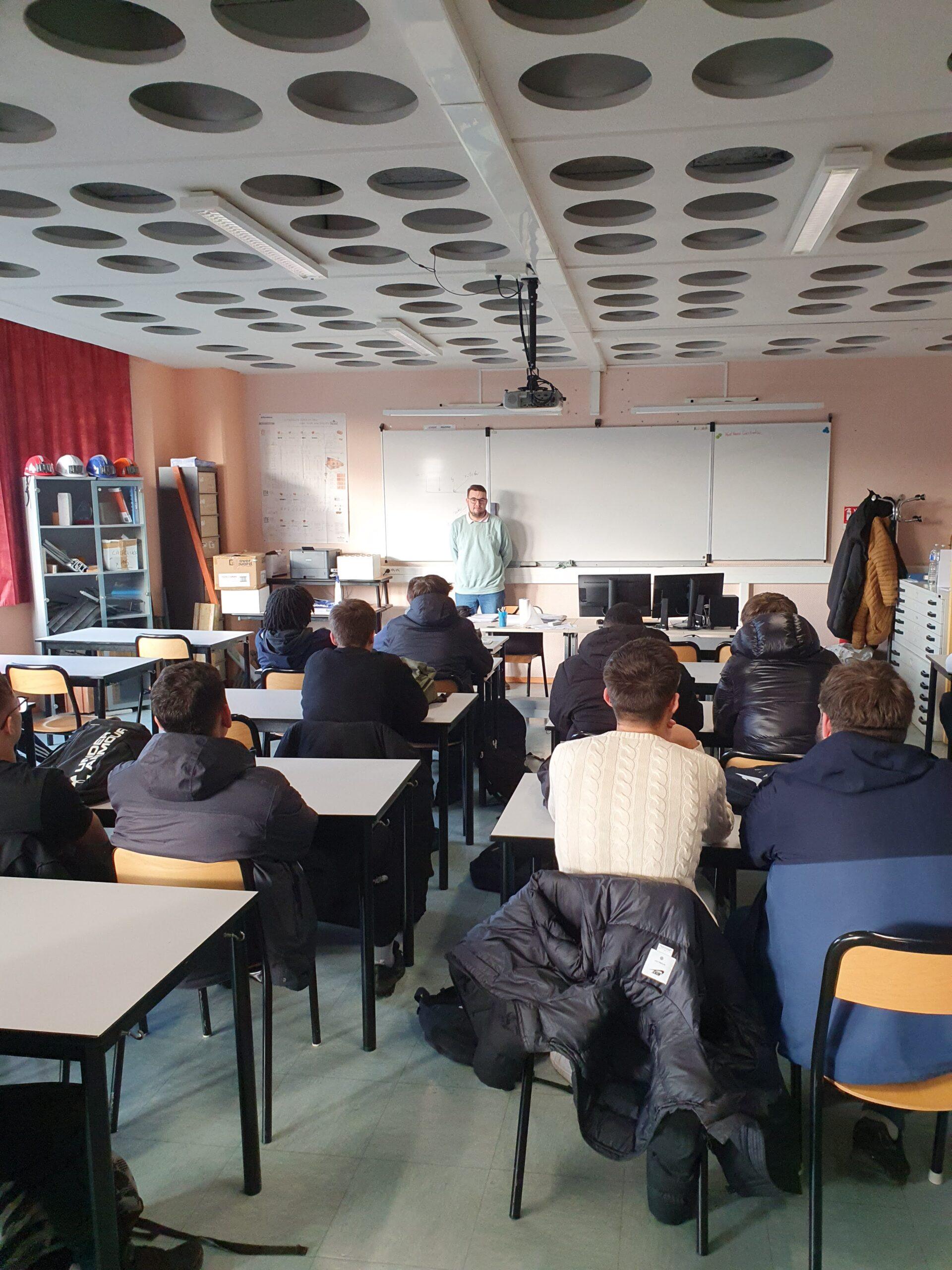 Présentation d’un technicien méthodes chez VINCI aux BTS Bâtiment – Lycée Jean Prouvé de Lomme