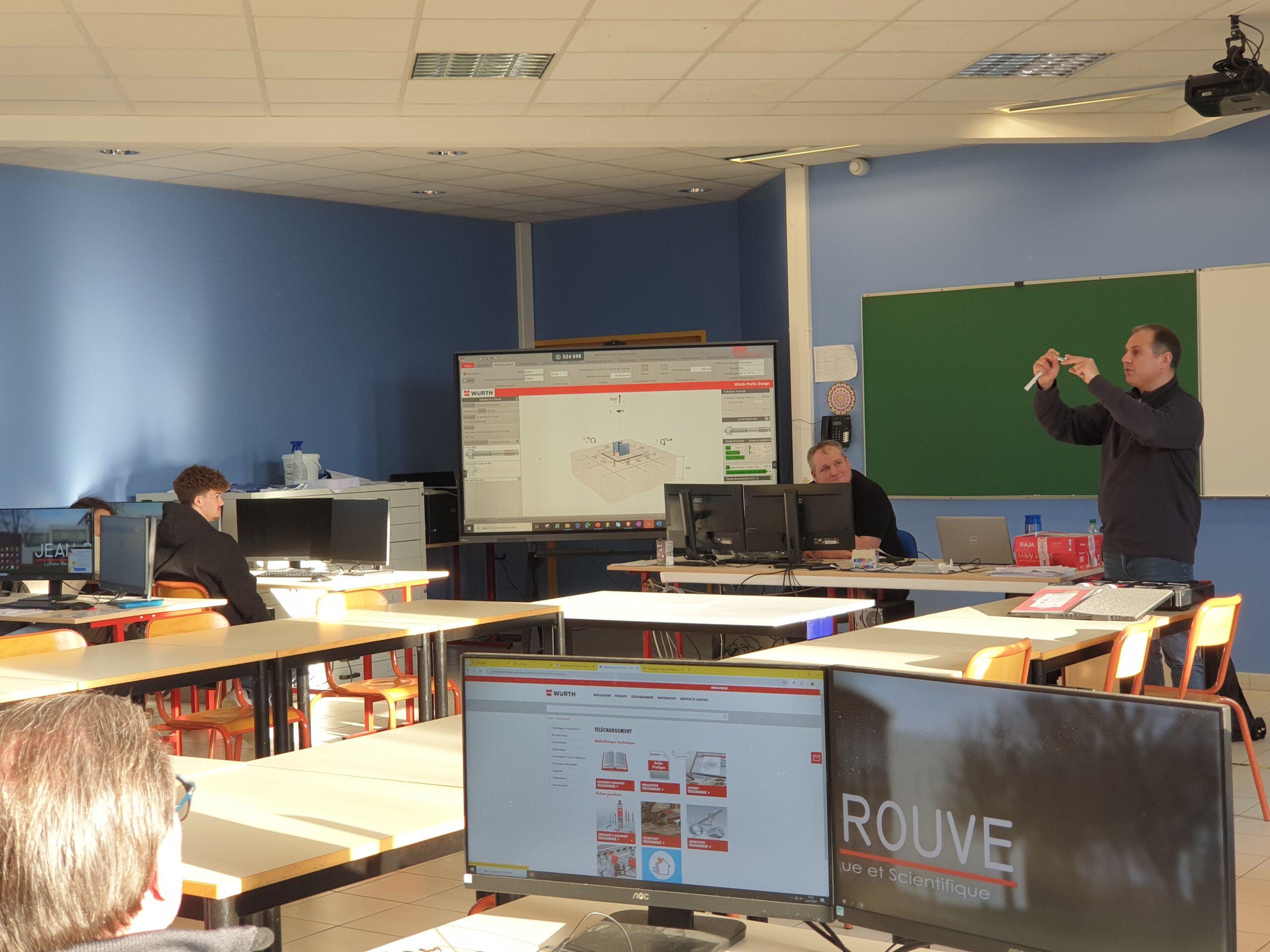 TS2AMCR, EBCR et SCBH : Formation chevillage par l’entreprise WÜRTH – Lycée Jean Prouvé de Lomme