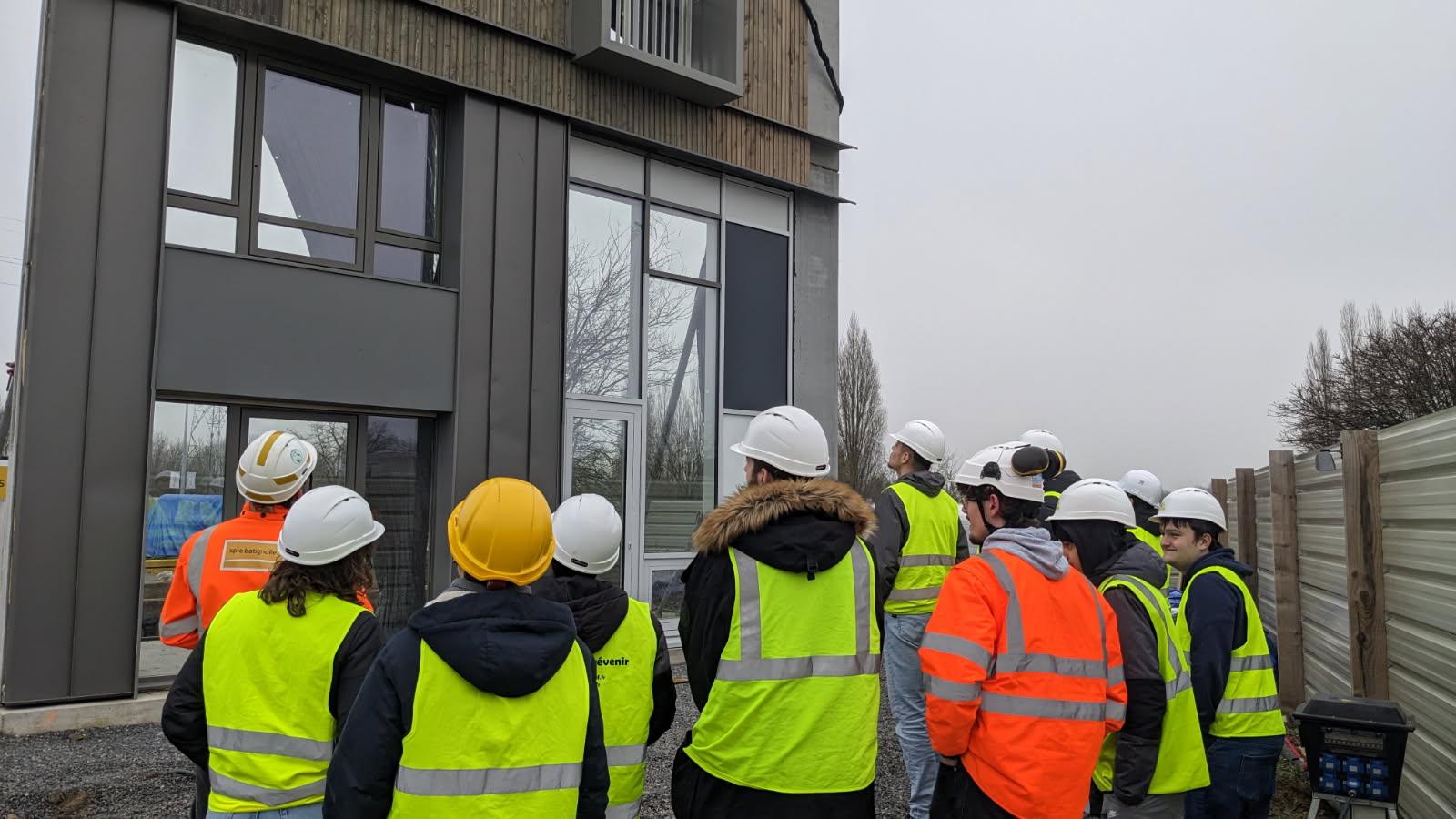 TS1BAT : Visite de la construction de 628 chambres étudiantes – Lycée Jean Prouvé de Lomme