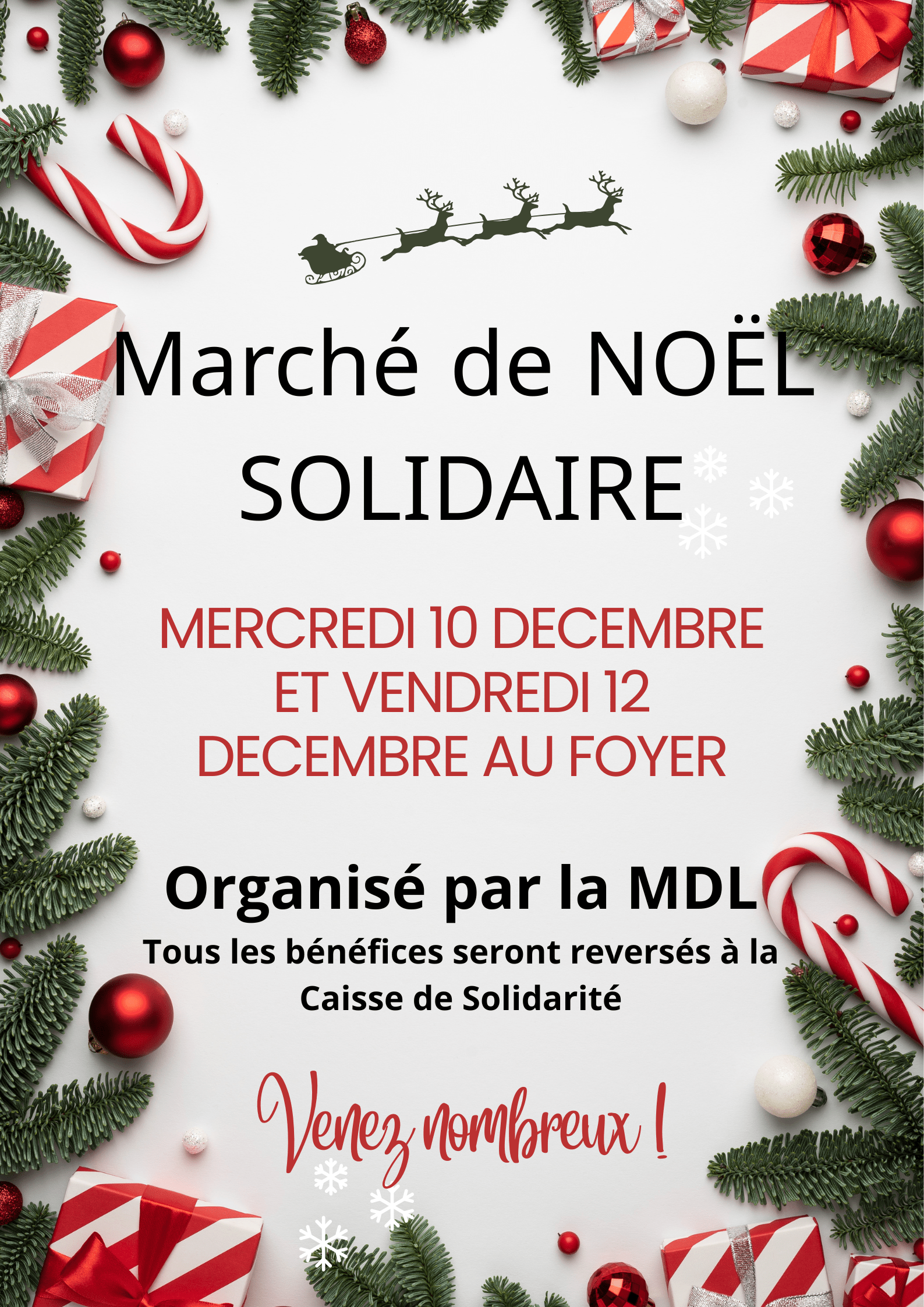 Marché de Noël solidaire – Lycée Jean Prouvé de Lomme