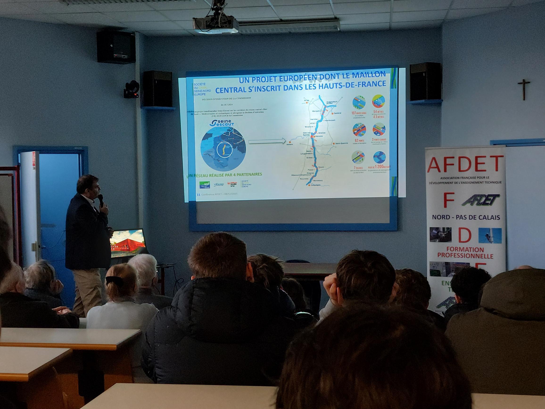 Présentation du Canal Seine Nord aux TS1 MGTMN et TP – Lycée Jean Prouvé de Lomme