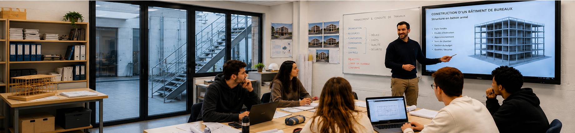 Licence Pro MCT – Licence professionnelle Métiers du BTP Management et conduite de travaux en alternance au Lycée Jean Prouvé de Lomme