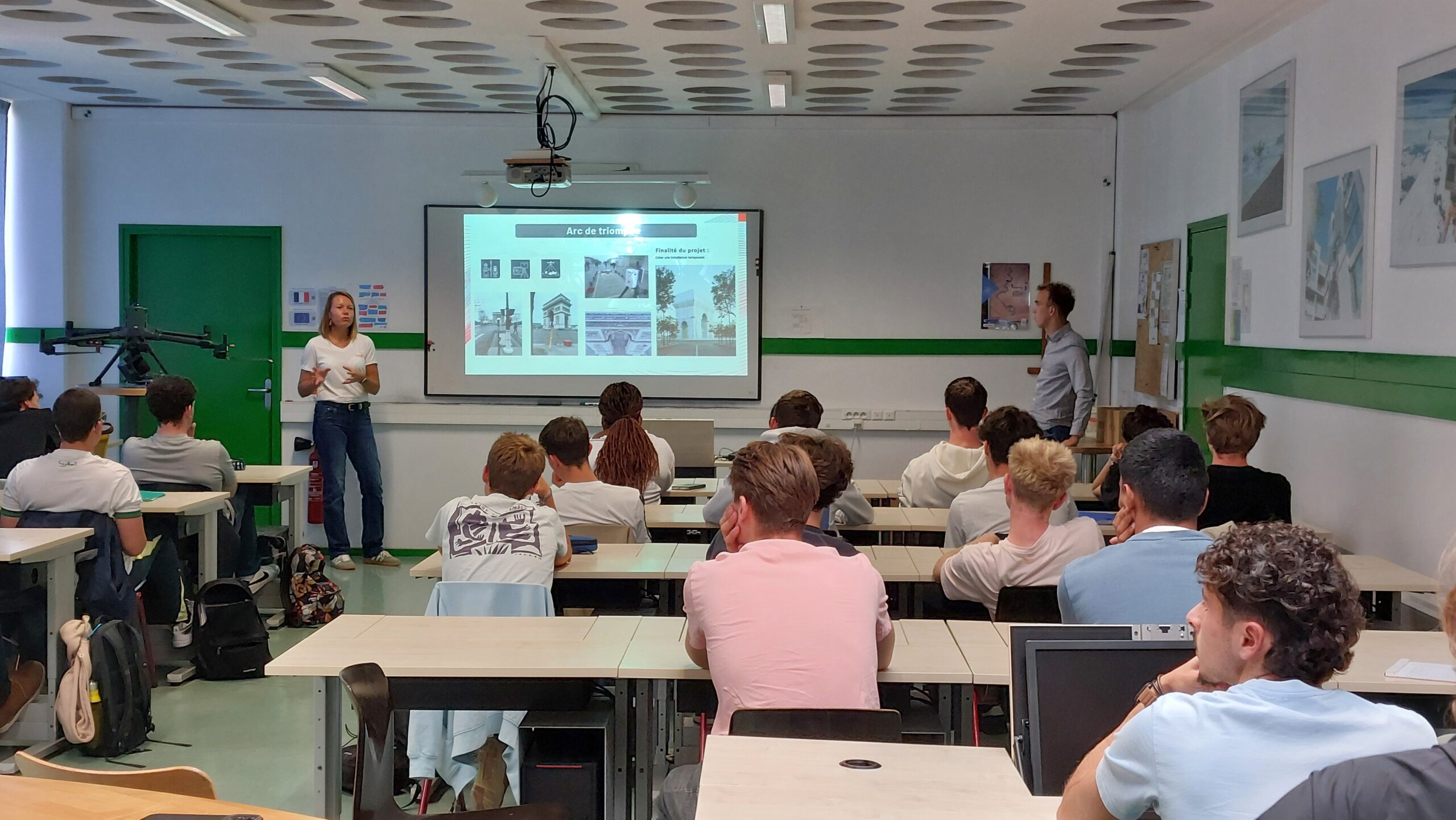 Présentation de l'activité topographie aux étudiants du BTS MGTMN
