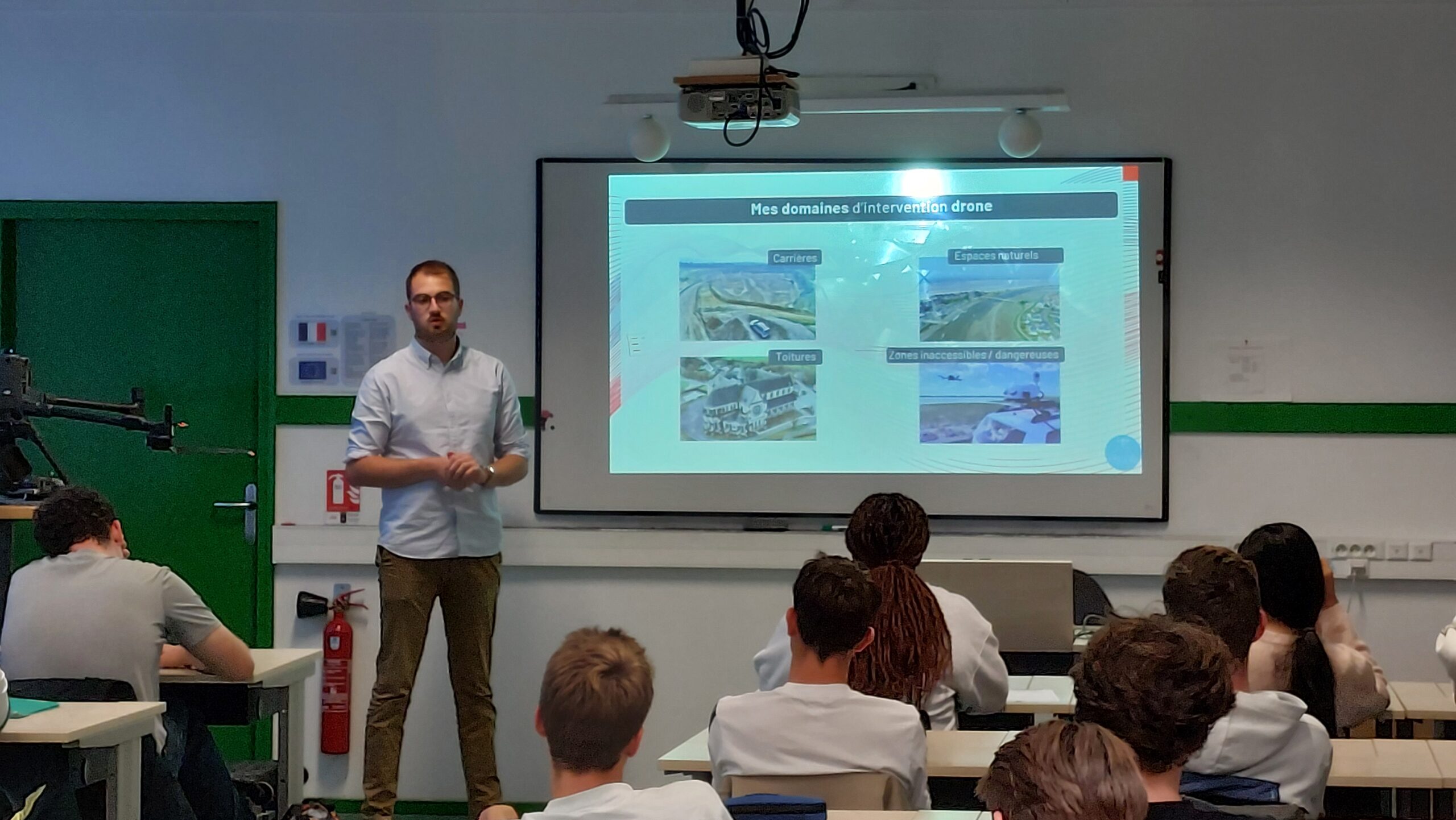 Présentation des activités drone aux étudiants du BTS MGTMN