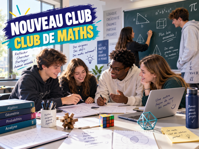 Jeunes qui s'amusent en club de maths