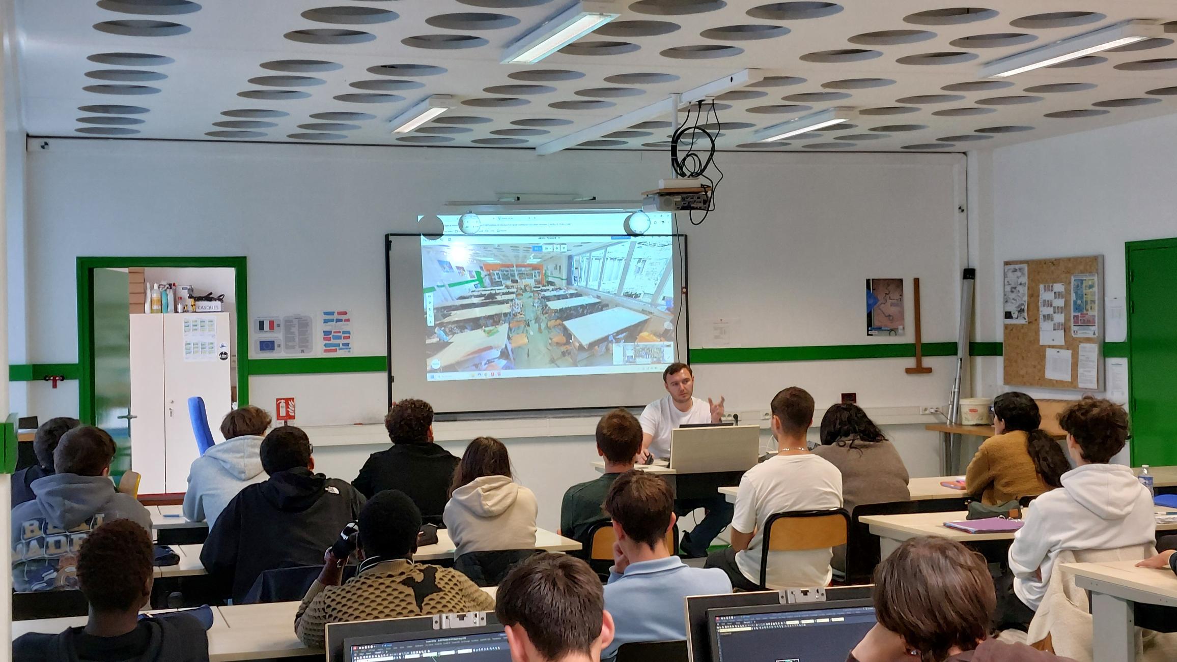 Rendu numérique 3D du levé réalisé dans le lycée